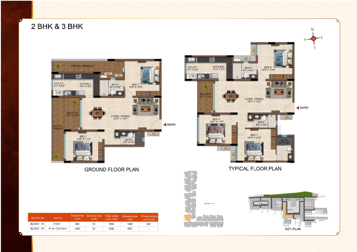2&3BHK - 1468&1807