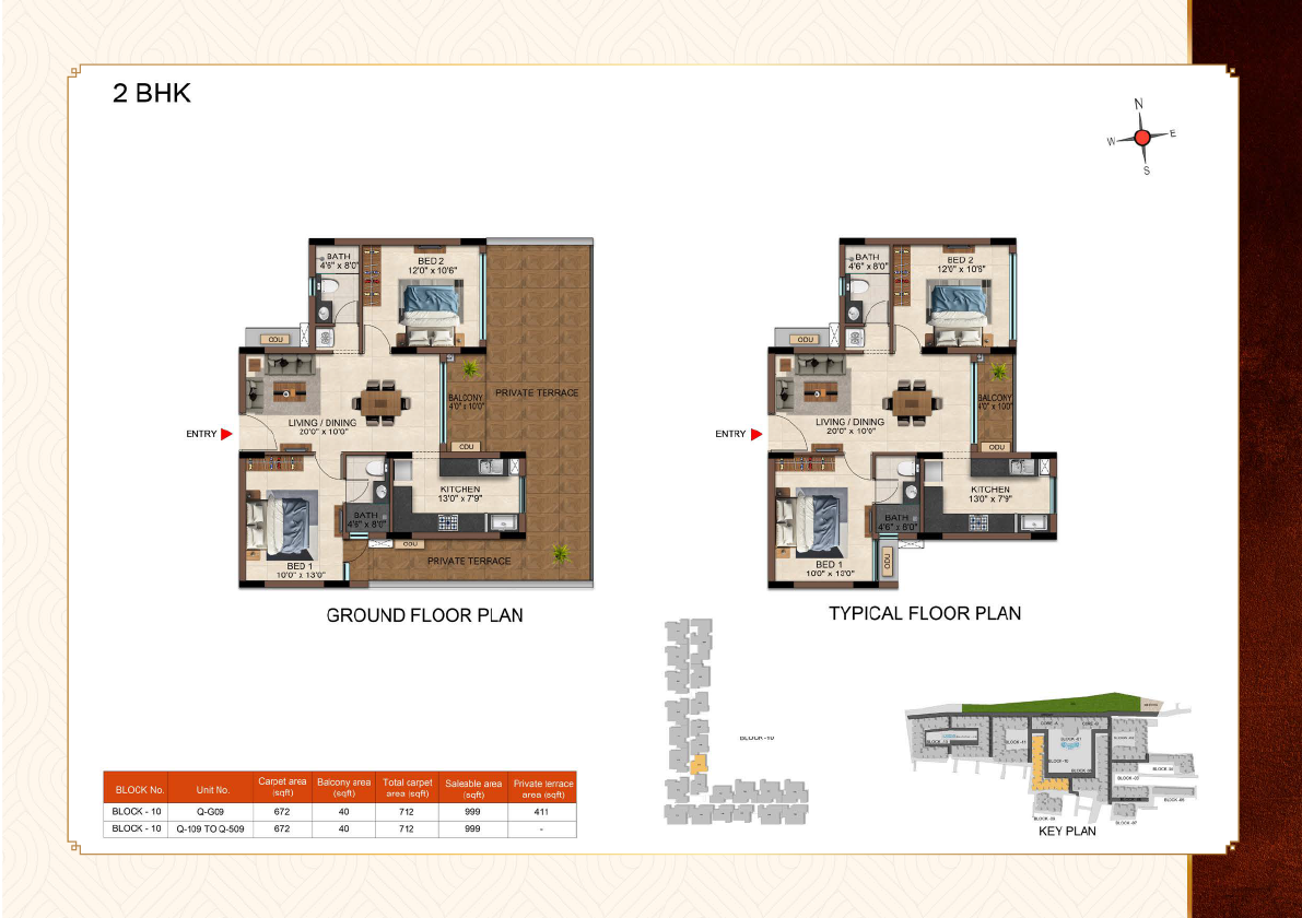 2BHK - 999sqft