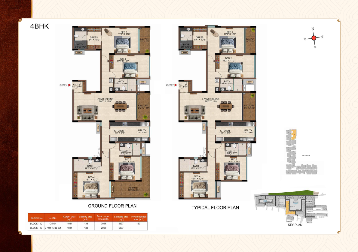 4BHK - 2837sqft